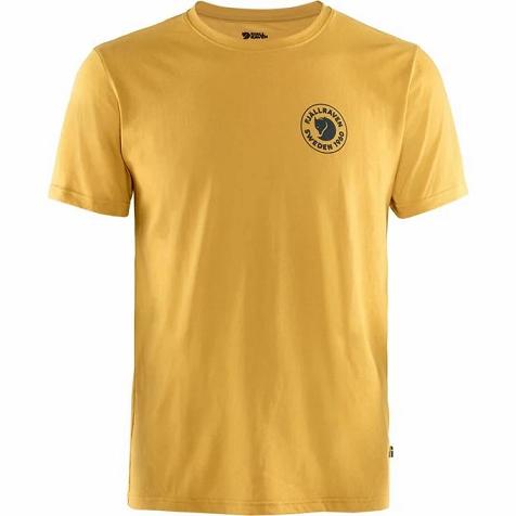 Fjallraven Men 1960 Logo T-Shirt Yellow PH17330 Philippines